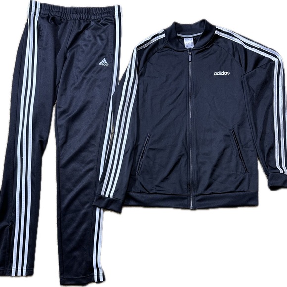 adidas Originals Other - Adidas Black Tracksuit with White Stripes Unisex. Pants Small Jacket Medium